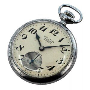 Vintage Japan Seiko Seikosha Precision "29" Pocket Watch 13s 15j Open Face!